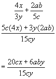 algebraic fraction addition eg1