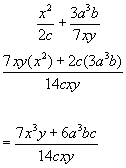 algebraic fraction addition eg2