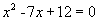 quadratic eq. #1