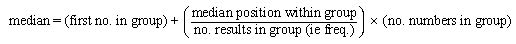 median grouped data