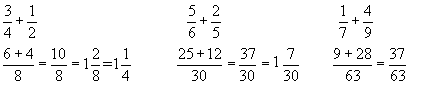 addition of ractions - 2