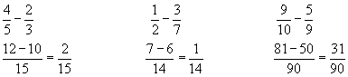 fraction subtraction