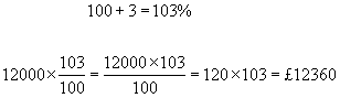 percentage increase #3