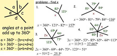 Angles in a Triangle Worksheet, KS3/KS4 Maths